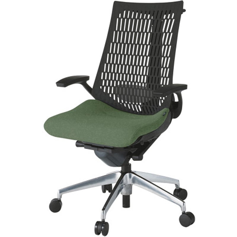 KG425PSHZTQ2T1 アクトチェア エラストマーバック 固定肘 ハンガー ランバーサポート付 アルミミラー脚 PS張地 ナイロンキャスター<配送時組立サービス付> 1台 イトーキ 【通販モノタロウ】