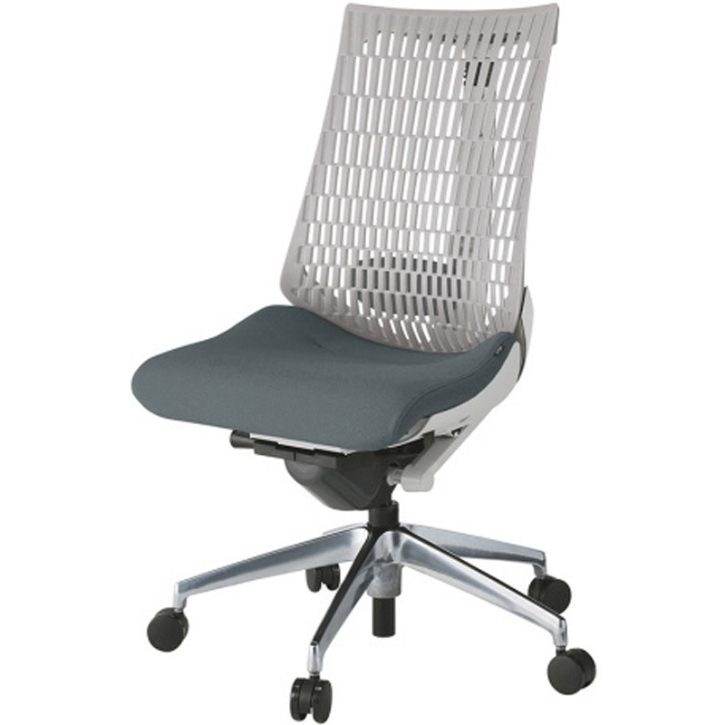 KG420PS-ZNW2T6 アクトチェア エラストマーバック 肘なし ランバーサポート付 アルミミラー脚 PS張地 ナイロンキャスター<配送時組立サービス付> 1台 イトーキ 【通販モノタロウ】