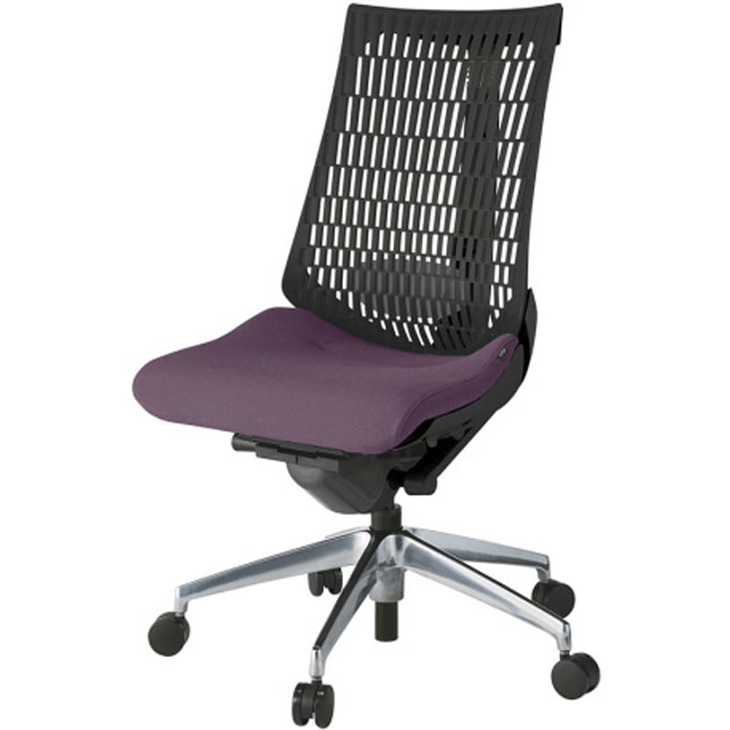 KG420PS-ZTX7T1 アクトチェア エラストマーバック 肘なし ランバーサポート付 アルミミラー脚 PS張地 ナイロンキャスター<配送時組立サービス付> 1台 イトーキ 【通販モノタロウ】