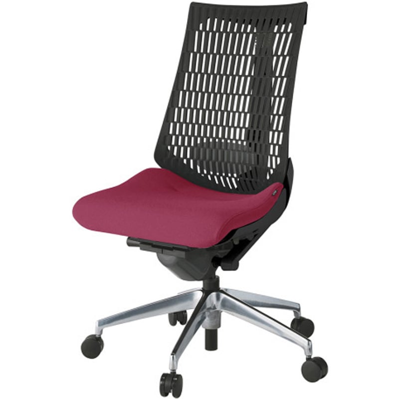 KG420PS-MZTM4T1 アクトチェア エラストマーバック 肘なし ランバーサポート付 アルミミラー脚 PS張地 ウレタンキャスター<配送時組立サービス付> 1台 イトーキ 【通販モノタロウ】