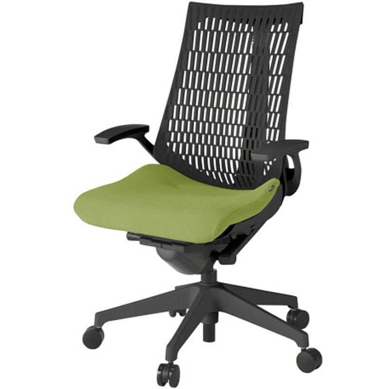 KG445PS-T1Q6T1 アクトチェア エラストマーバック 固定肘 ランバーサポートなし 樹脂脚 PS張地 ナイロンキャスター<配送時組立サービス付> 1台 イトーキ 【通販モノタロウ】