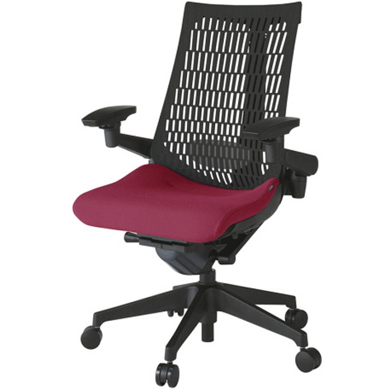 KG427PS-MT1M4T1 アクトチェア エラストマーバック 可動肘 ランバーサポート付 樹脂脚 PS張地 ウレタンキャスター<配送時組立サービス付> 1台 イトーキ 【通販モノタロウ】