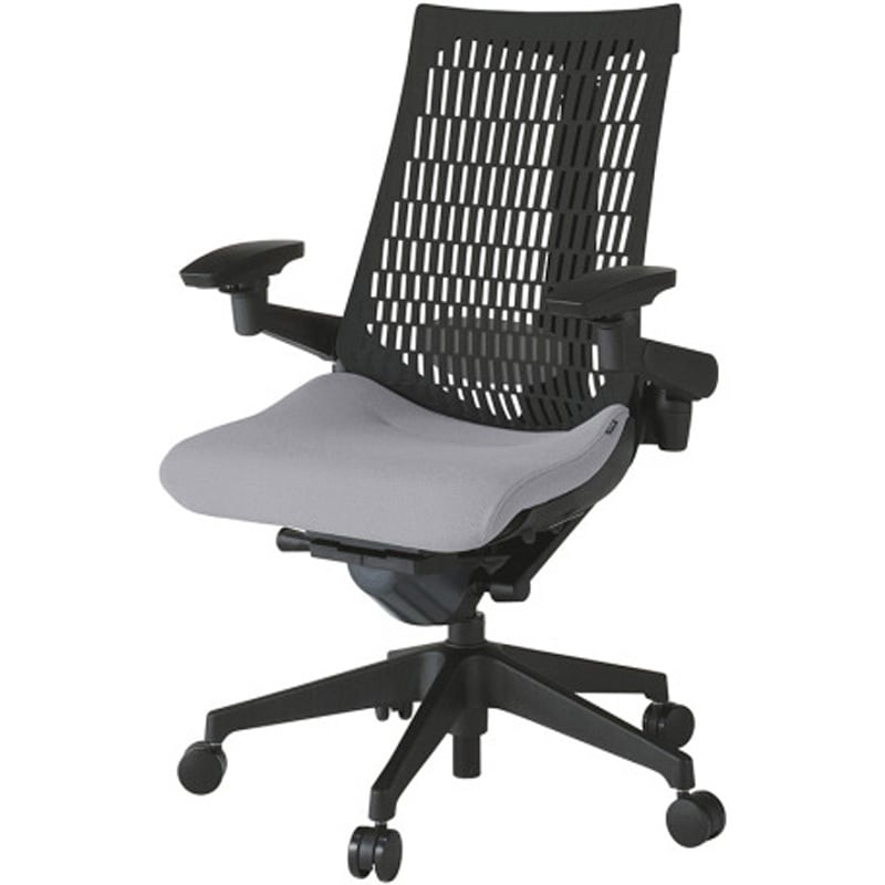 KG427PS-MT1W6T1 アクトチェア エラストマーバック 可動肘 ランバーサポート付 樹脂脚 PS張地 ウレタンキャスター<配送時組立サービス付> 1台 イトーキ 【通販モノタロウ】