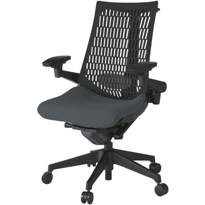 KG427PSHT1W2T1 アクトチェア エラストマーバック 可動肘 ハンガー ランバーサポート付 樹脂脚 PS張地 ナイロンキャスター<配送時組立サービス付> 1台 イトーキ 【通販モノタロウ】