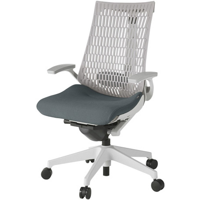 KG425PS-GNW2T6 アクトチェア エラストマーバック 固定肘 ランバーサポート付 樹脂脚 PS張地 ナイロンキャスター<配送時組立サービス付> 1台 イトーキ 【通販モノタロウ】