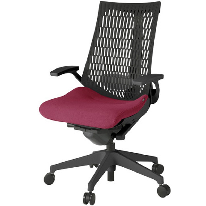 KG425PS-T1M4T1 アクトチェア エラストマーバック 固定肘 ランバーサポート付 樹脂脚 PS張地 ナイロンキャスター<配送時組立サービス付> 1台 イトーキ 【通販モノタロウ】