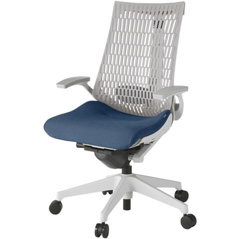 KG425PS-MGNB2T6 アクトチェア エラストマーバック 固定肘 ランバーサポート付 樹脂脚 PS張地 ウレタンキャスター<配送時組立サービス付> 1台 イトーキ 【通販モノタロウ】