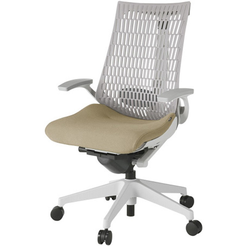 KG425PS-MGNY3T6 アクトチェア エラストマーバック 固定肘 ランバーサポート付 樹脂脚 PS張地 ウレタンキャスター<配送時組立サービス付> 1台 イトーキ 【通販モノタロウ】