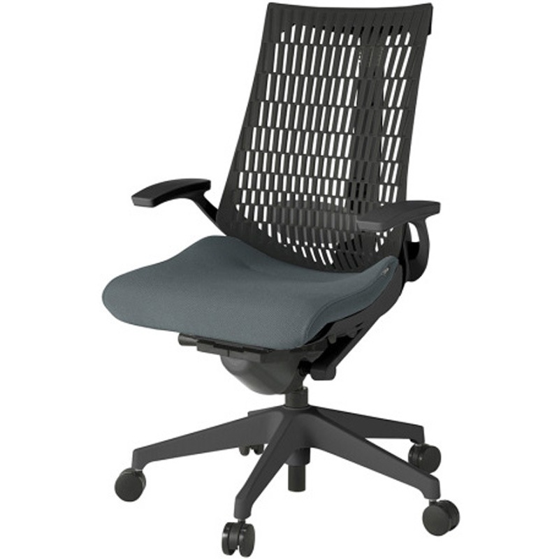 KG425PS-MT1W2T1 アクトチェア エラストマーバック 固定肘 ランバーサポート付 樹脂脚 PS張地 ウレタンキャスター<配送時組立サービス付> 1台 イトーキ 【通販モノタロウ】