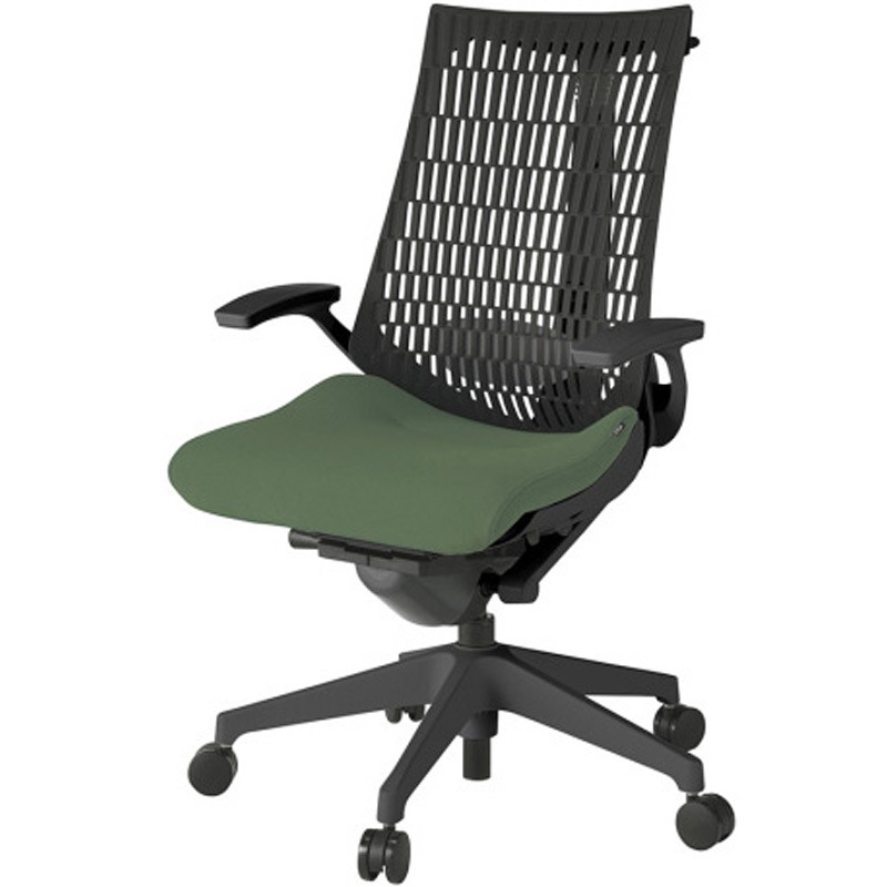 KG425PSHT1Q2T1 アクトチェア エラストマーバック 固定肘 ハンガー ランバーサポート付 樹脂脚 PS張地 ナイロンキャスター<配送時組立サービス付> 1台 イトーキ 【通販モノタロウ】