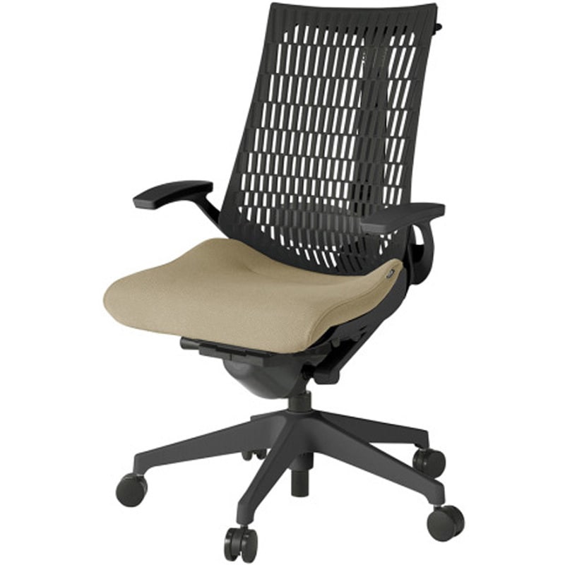 KG425PSHMT1Y3T1 アクトチェア エラストマーバック 固定肘 ハンガー ランバーサポート付 樹脂脚 PS張地 ウレタンキャスター<配送時組立サービス付> 1台 イトーキ 【通販モノタロウ】