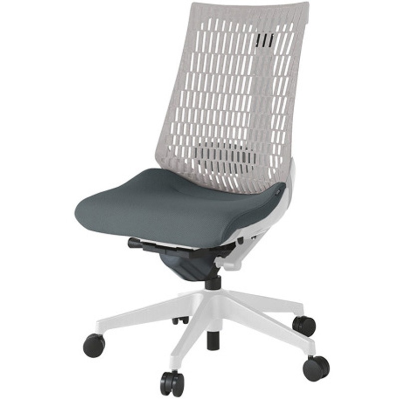 KG420PS-MGNW2T6 アクトチェア エラストマーバック 肘なし ランバーサポート付 樹脂脚 PS張地 ウレタンキャスター<配送時組立サービス付> 1台 イトーキ 【通販モノタロウ】