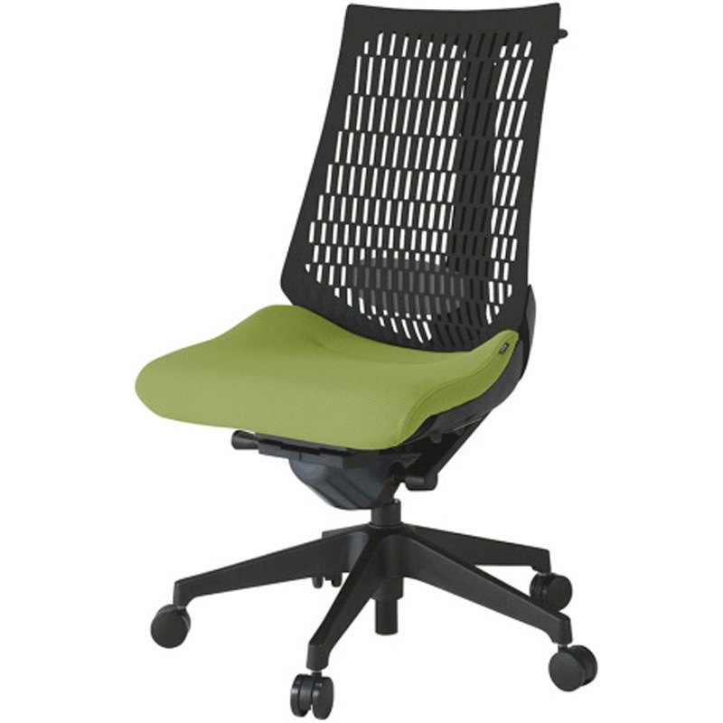 KG420PSHT1Q6T1 アクトチェア エラストマーバック 肘なし ハンガー ランバーサポート付 樹脂脚 PS張地 ナイロンキャスター<配送時組立サービス付> 1台 イトーキ 【通販モノタロウ】