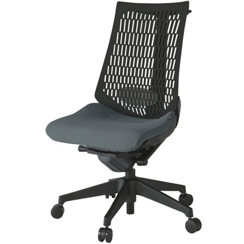 KG420PSHMT1W2T1 アクトチェア エラストマーバック 肘なし ハンガー ランバーサポート付 樹脂脚 PS張地 ウレタンキャスター<配送時組立サービス付> 1台 イトーキ 【通販モノタロウ】