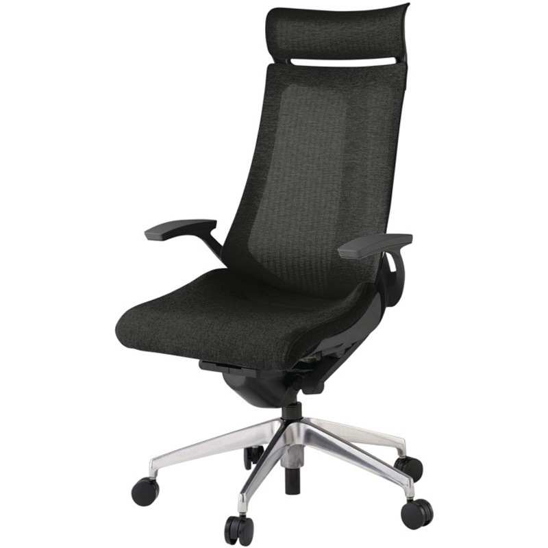 KG-475JEE1ZTT1 アクトチェア エクストラハイバック 固定肘 ランバーサポートなし アルミミラー脚 メッシュJE ナイロンキャスター<配送時組立サービス付> 1台 イトーキ 【通販モノタロウ】