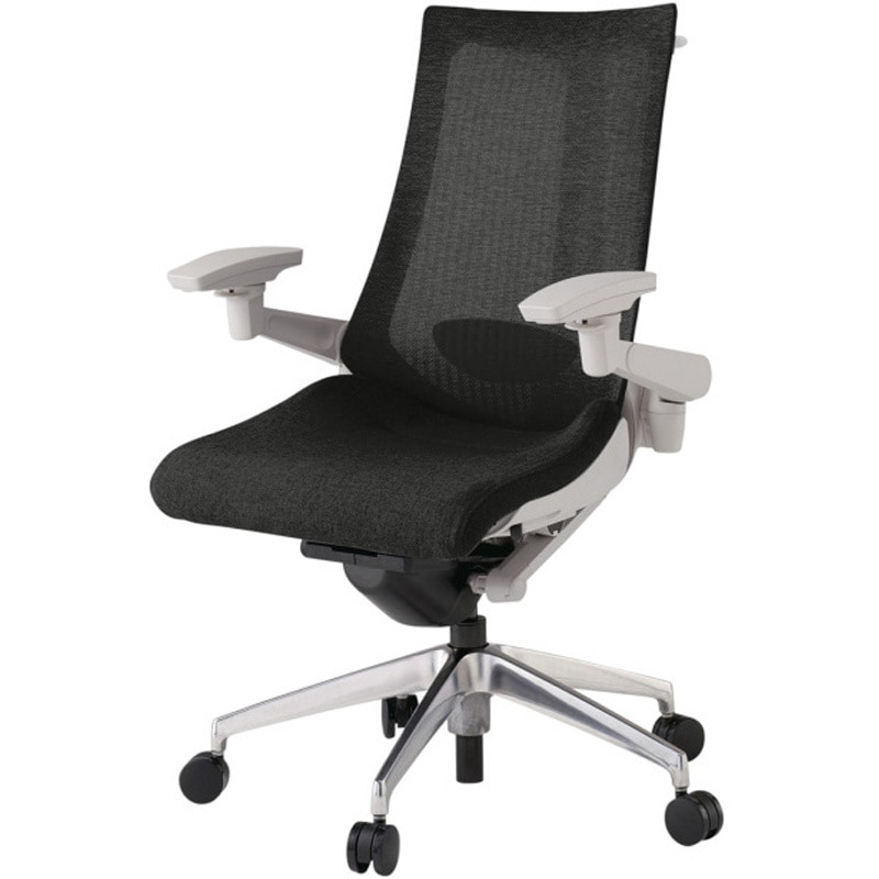 KG-457JEHM1ZNT1 アクトチェア 可動肘 ハンガー ランバーサポート付 アルミミラー脚 メッシュJE ウレタンキャスター<配送時組立サービス付> 1台 イトーキ 【通販モノタロウ】 149,800円