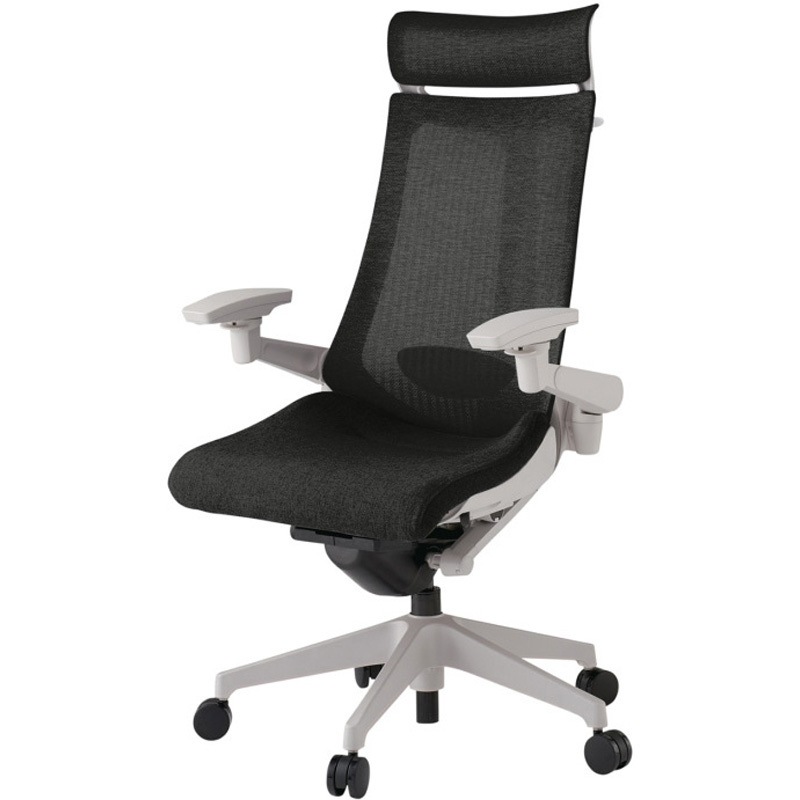 KG-457JEX1GNT1 アクトチェア エクストラハイバック 可動肘 ハンガー ランバーサポート付 樹脂脚 メッシュJE ナイロンキャスター<配送時組立サービス付> 1台 イトーキ 【通販モノタロウ】