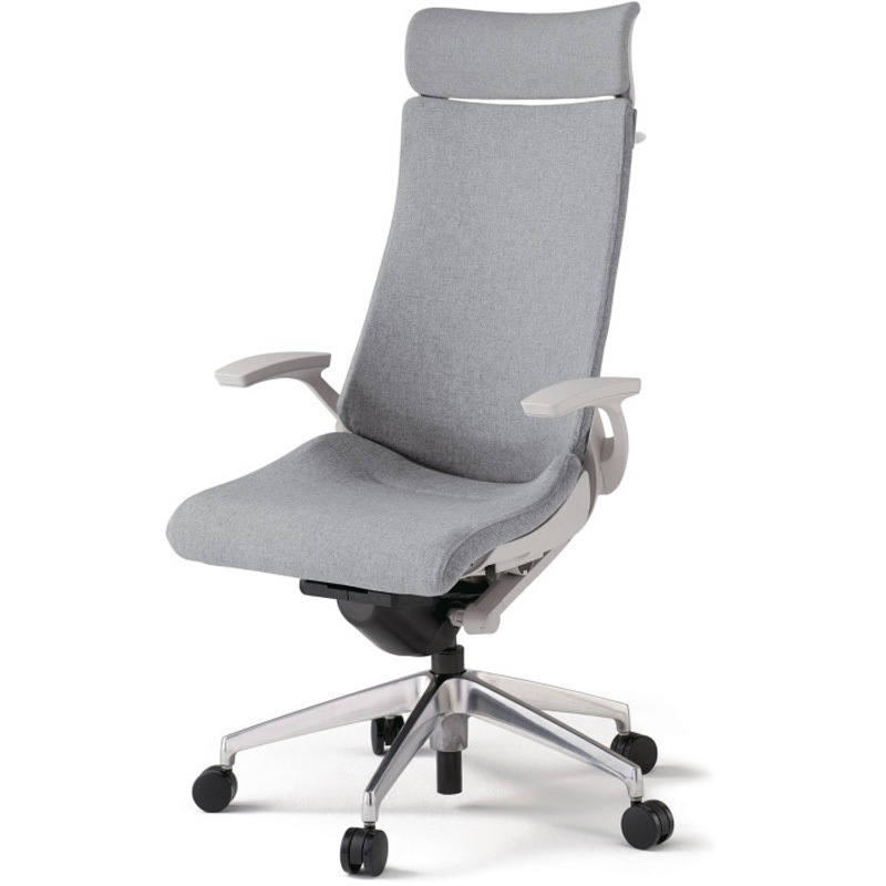 KG-435SAXM1ZNT7 アクトチェア エクストラハイバック 固定肘 ハンガー ランバーサポートなし アルミミラー脚 クロスSA ウレタンキャスター<配送時組立サービス付> 1台 イトーキ 【通販モノタロウ】