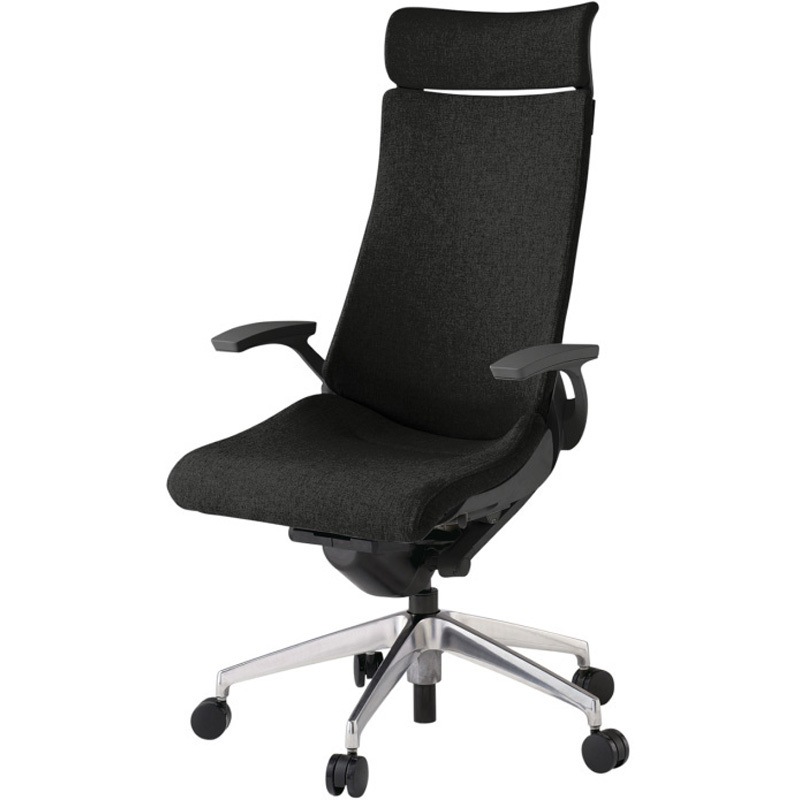 KG-415SAE1ZTT1 アクトチェア エクストラハイバック 固定肘 ランバーサポート付 アルミミラー脚 クロスSA ナイロンキャスター<配送時組立サービス付> 1台 イトーキ 【通販モノタロウ】