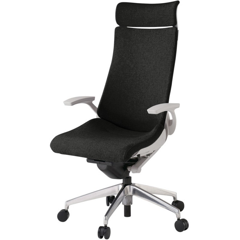 KG-415SAEM1ZNT1 アクトチェア エクストラハイバック 固定肘 ランバーサポート付 アルミミラー脚 クロスSA ウレタンキャスター<配送時組立サービス付> 1台 イトーキ 【通販モノタロウ】