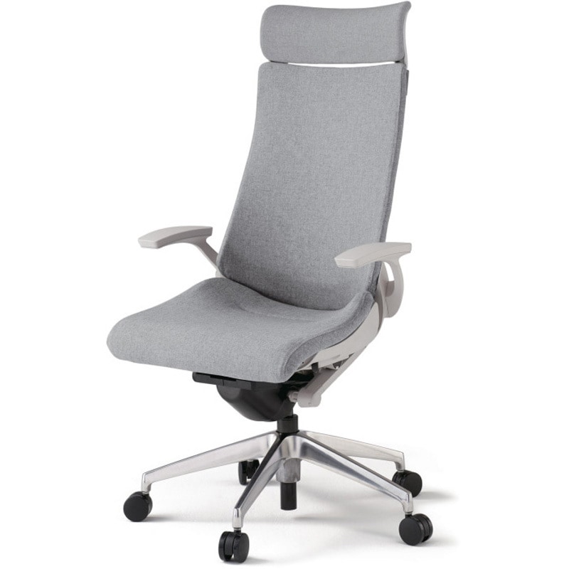 KG-415SAEM1ZNT7 アクトチェア エクストラハイバック 固定肘 ランバーサポート付 アルミミラー脚 クロスSA ウレタンキャスター<配送時組立サービス付> 1台 イトーキ 【通販モノタロウ】