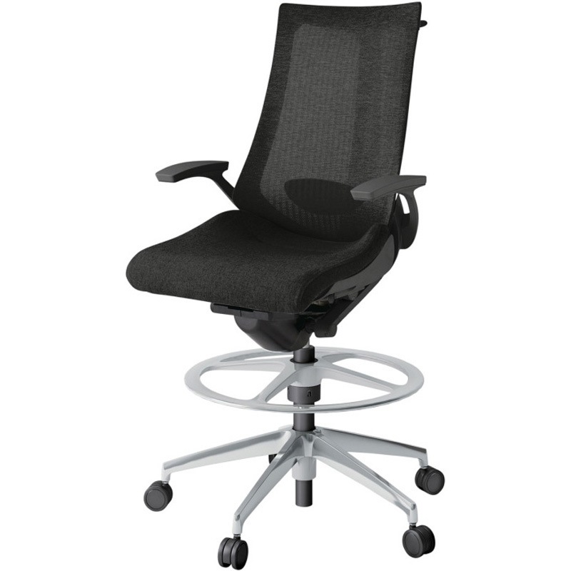 KG-455JEHP1ZTT1 アクトチェア ハイポジションタイプ 固定肘 ハンガー ランバーサポート付 アルミミラー脚 メッシュJE<配送時組立サービス付> 1台 イトーキ 【通販モノタロウ】