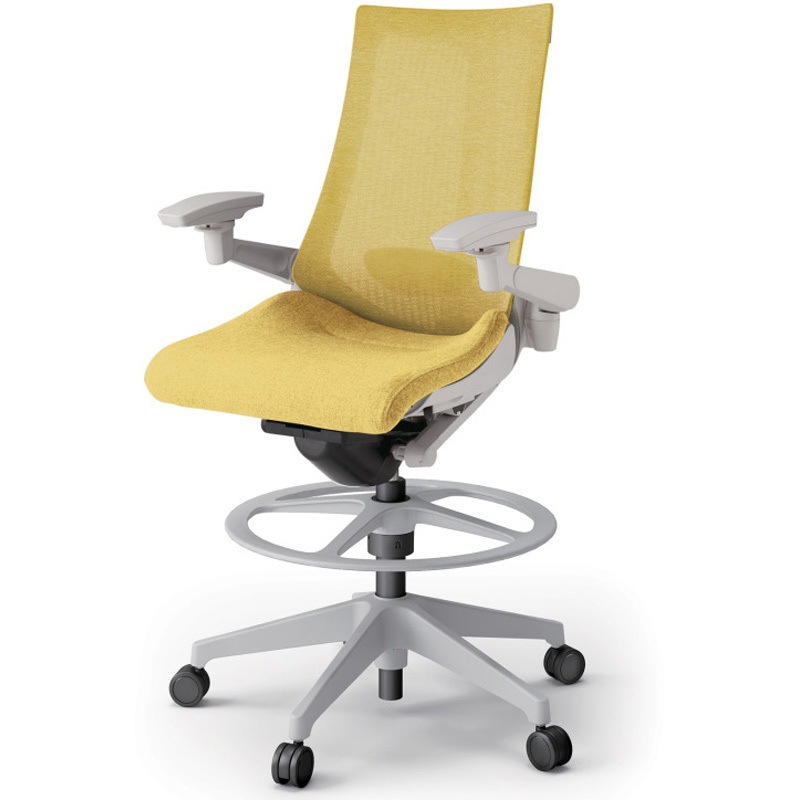 KG-457JEP1GNU6 アクトチェア ハイポジションタイプ 可動肘 ランバーサポート付 樹脂脚 メッシュJE<配送時組立サービス付> 1台 イトーキ 【通販モノタロウ】