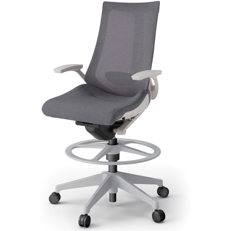 KG-455JEP1GNT3 アクトチェア ハイポジションタイプ 固定肘 ランバーサポート付 樹脂脚 メッシュJE<配送時組立サービス付> 1台 イトーキ 【通販モノタロウ】