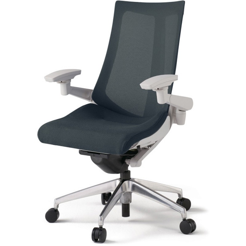 KG-477JV-ZNW2 アクトチェア 可動肘 ランバーサポートなし アルミミラー脚 メッシュJV ナイロンキャスター<配送時組立サービス付> 1台 イトーキ 【通販モノタロウ】