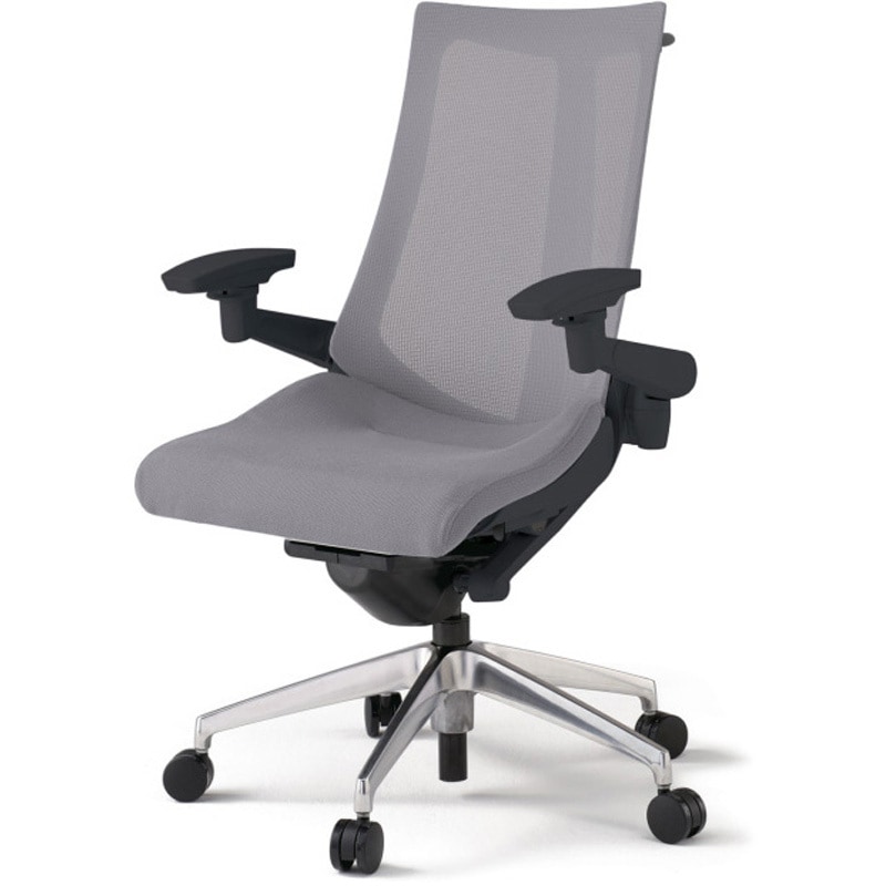 KG-477JVH-ZTW6 アクトチェア 可動肘 ハンガー ランバーサポートなし アルミミラー脚 メッシュJV ナイロンキャスター<配送時組立サービス付> 1台 イトーキ 【通販モノタロウ】