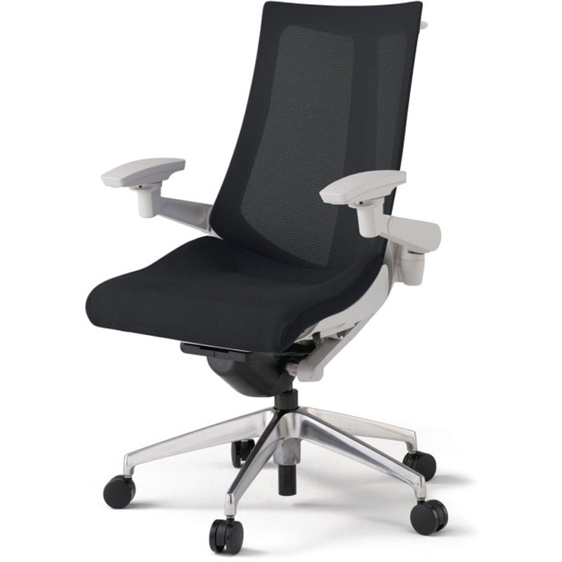 KG-477JVHM-ZNT1 アクトチェア 可動肘 ハンガー ランバーサポートなし アルミミラー脚 メッシュJV ウレタンキャスター<配送時組立サービス付> 1台 イトーキ 【通販モノタロウ】