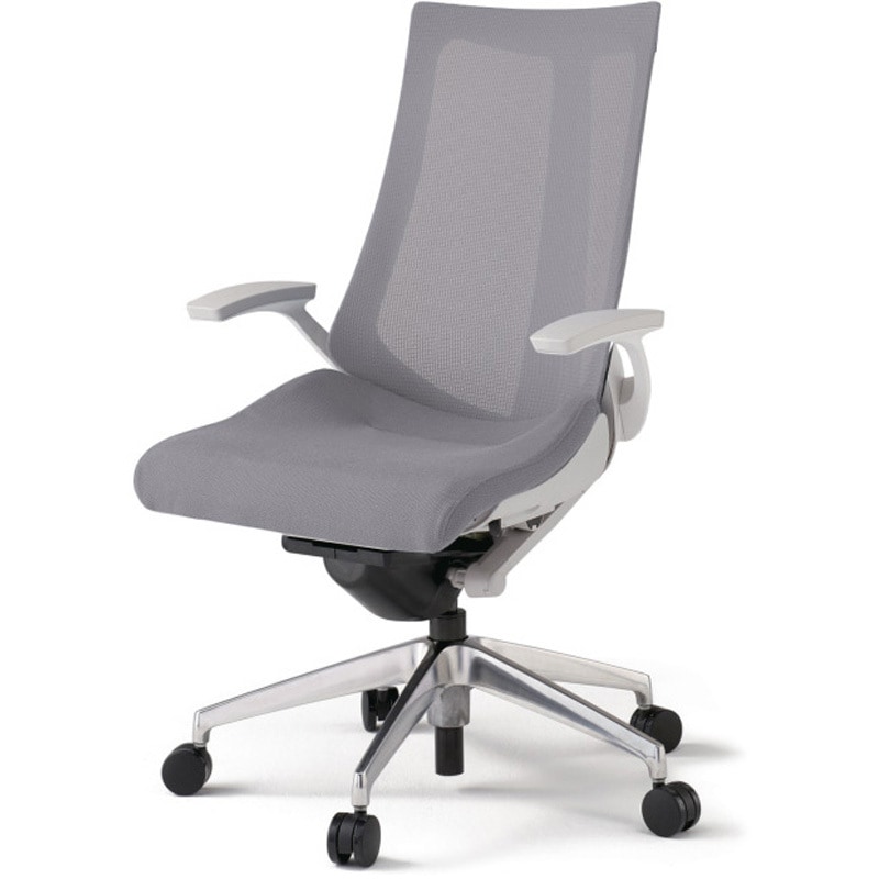 KG-475JV-ZNW6 アクトチェア 固定肘 ランバーサポートなし アルミミラー脚 メッシュJV ナイロンキャスター<配送時組立サービス付> 1台 イトーキ 【通販モノタロウ】