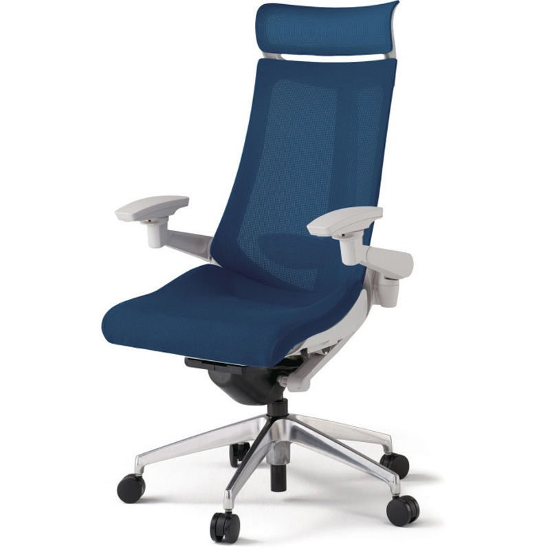 KG-457JVEM-ZNB2 アクトチェア エクストラハイバック 可動肘 ランバーサポート付 アルミミラー脚 メッシュJV ウレタンキャスター<配送時組立サービス付> 1台 イトーキ 【通販モノタロウ】