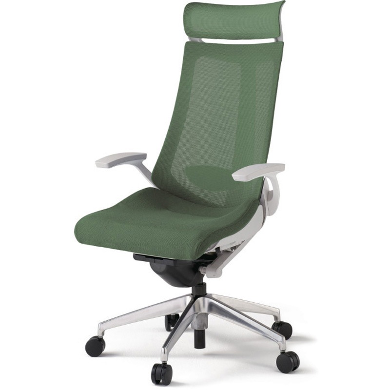 KG-455JVE-ZNQ2 アクトチェア エクストラハイバック 固定肘 ランバーサポート付 アルミミラー脚 メッシュJV ナイロンキャスター<配送時組立サービス付> 1台 イトーキ 【通販モノタロウ】