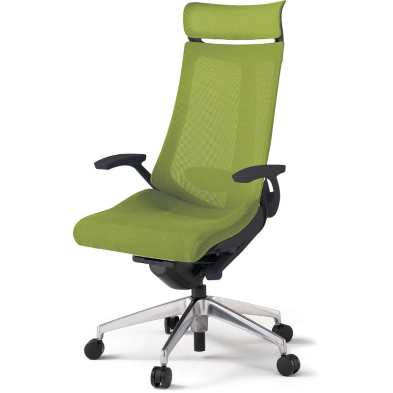 KG-455JVE-ZTQ6 アクトチェア エクストラハイバック 固定肘 ランバーサポート付 アルミミラー脚 メッシュJV ナイロンキャスター<配送時組立サービス付> 1台 イトーキ 【通販モノタロウ】