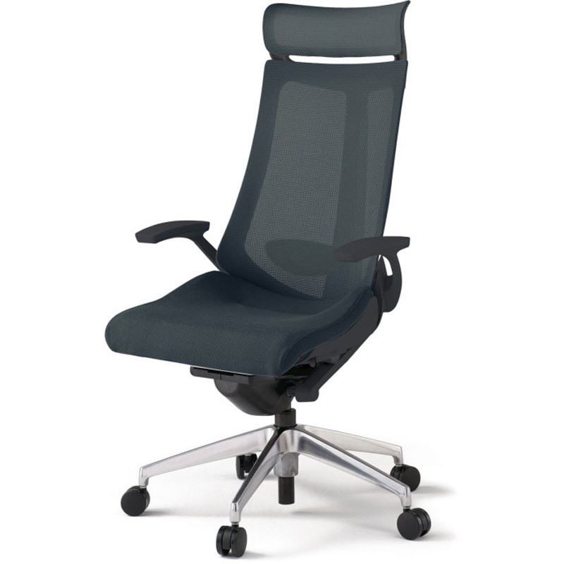 KG-455JVEM-ZTW2 アクトチェア エクストラハイバック 固定肘 ランバーサポート付 アルミミラー脚 メッシュJV ウレタンキャスター<配送時組立サービス付> 1台 イトーキ 【通販モノタロウ】