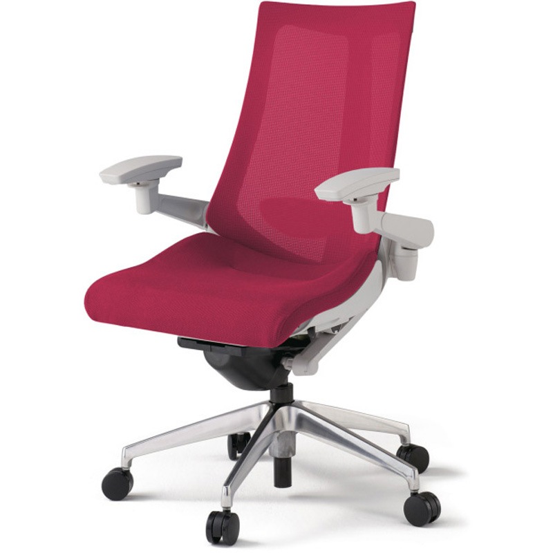 KG-457JVM-ZNM4 アクトチェア 可動肘 ランバーサポート付 アルミミラー脚 メッシュJV ウレタンキャスター<配送時組立サービス付> 1台 イトーキ 【通販モノタロウ】