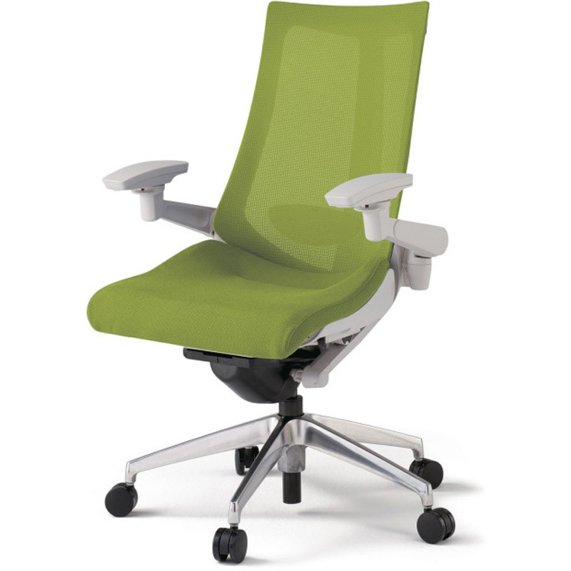 KG-457JVM-ZNQ6 アクトチェア 可動肘 ランバーサポート付 アルミミラー脚 メッシュJV ウレタンキャスター<配送時組立サービス付> 1台 イトーキ 【通販モノタロウ】