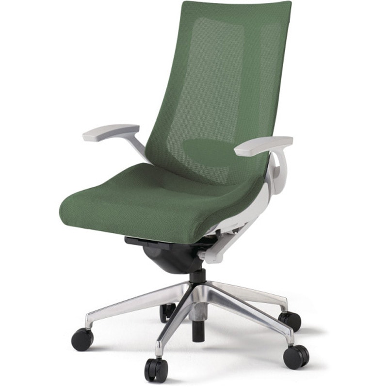 KG-455JV-ZWQ2 アクトチェア 固定肘 ランバーサポート付 アルミミラー脚 メッシュJV ナイロンキャスター<配送時組立サービス付> 1台 イトーキ 【通販モノタロウ】