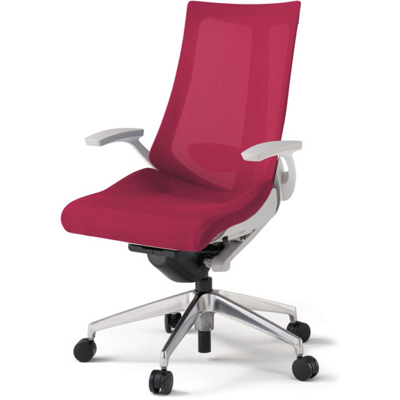 KG-455JVM-ZNM4 アクトチェア 固定肘 ランバーサポート付 アルミミラー脚 メッシュJV ウレタンキャスター<配送時組立サービス付> 1台 イトーキ 【通販モノタロウ】