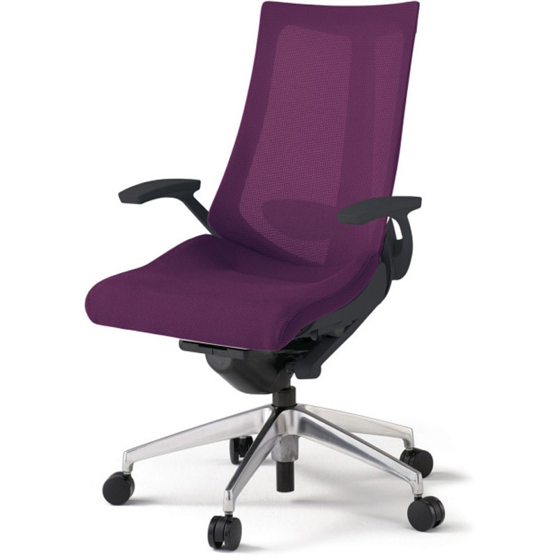 KG-455JVM-ZTX7 アクトチェア 固定肘 ランバーサポート付 アルミミラー脚 メッシュJV ウレタンキャスター<配送時組立サービス付> 1台 イトーキ 【通販モノタロウ】