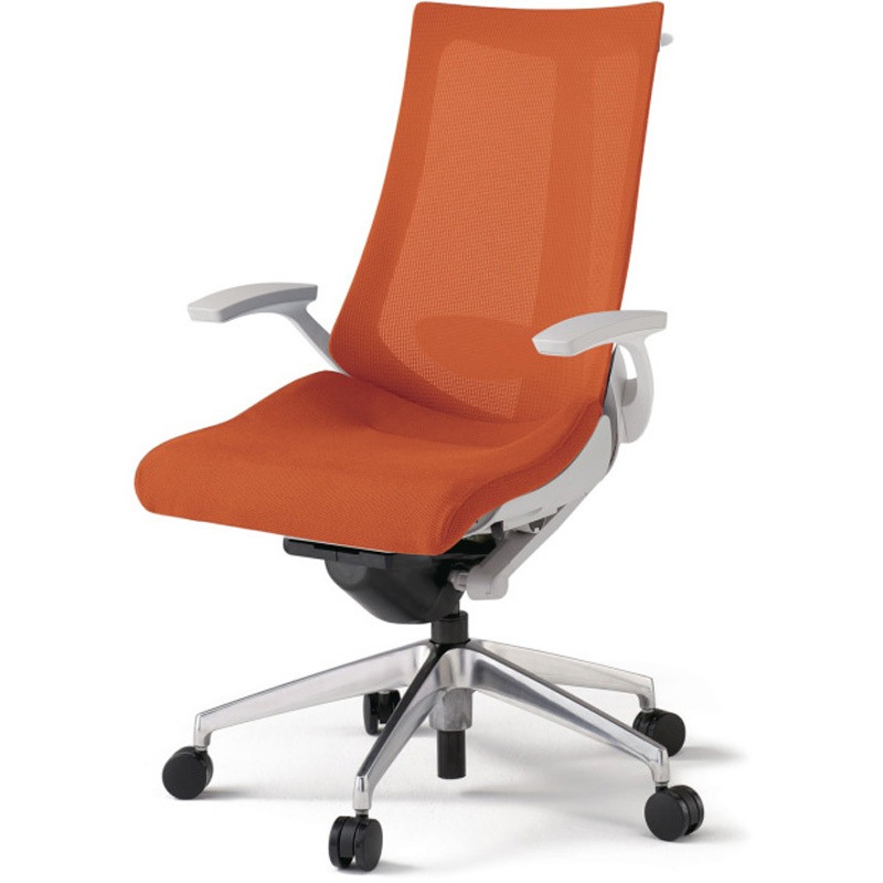 KG-455JVH-ZND3 アクトチェア 固定肘 ハンガー ランバーサポート付 アルミミラー脚 メッシュJV ナイロンキャスター<配送時組立サービス付> 1台 イトーキ 【通販モノタロウ】