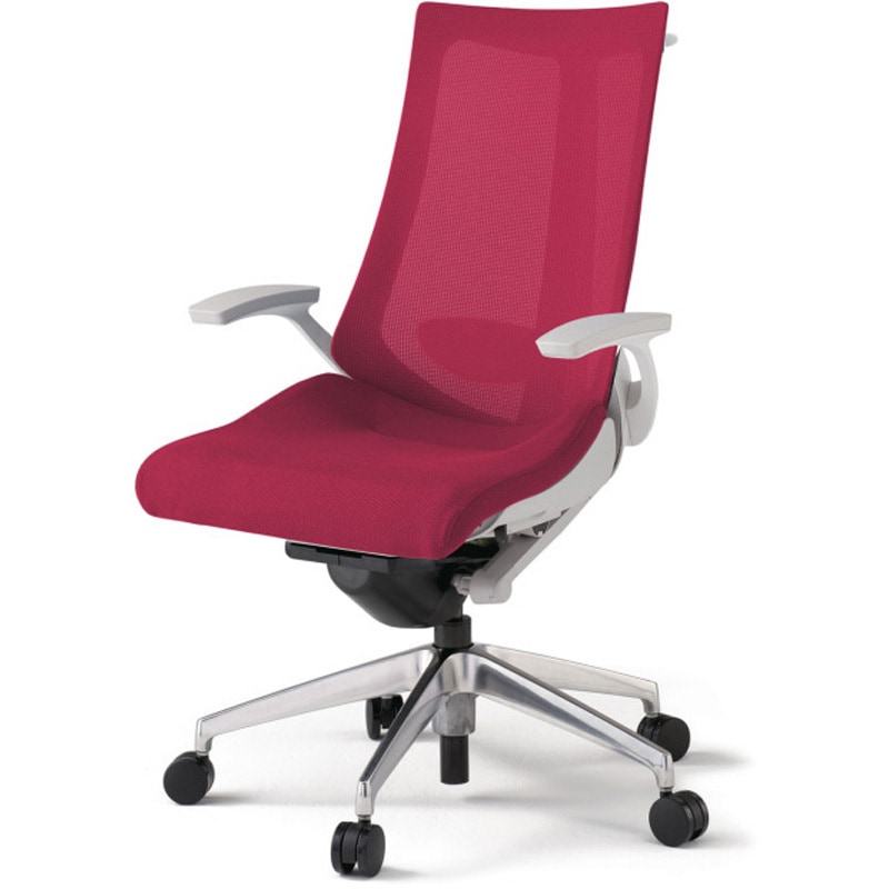 KG-455JVH-ZNM4 アクトチェア 固定肘 ハンガー ランバーサポート付 アルミミラー脚 メッシュJV ナイロンキャスター<配送時組立サービス付> 1台 イトーキ 【通販モノタロウ】