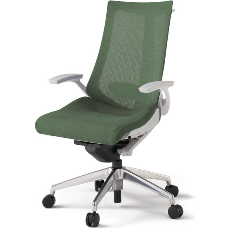 KG-455JVH-ZNQ2 アクトチェア 固定肘 ハンガー ランバーサポート付 アルミミラー脚 メッシュJV ナイロンキャスター<配送時組立サービス付> 1台 イトーキ 【通販モノタロウ】