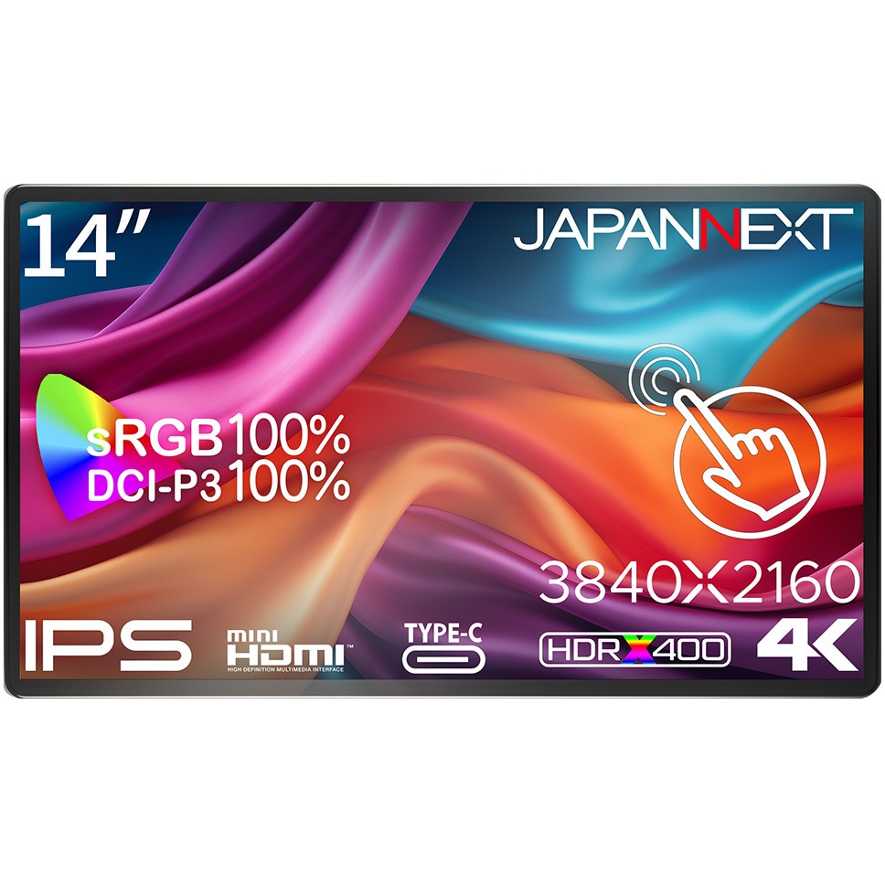 JN-MD-IPS140UHDR-T 液晶ディスプレイ 14型/3840×2160/miniHDMI