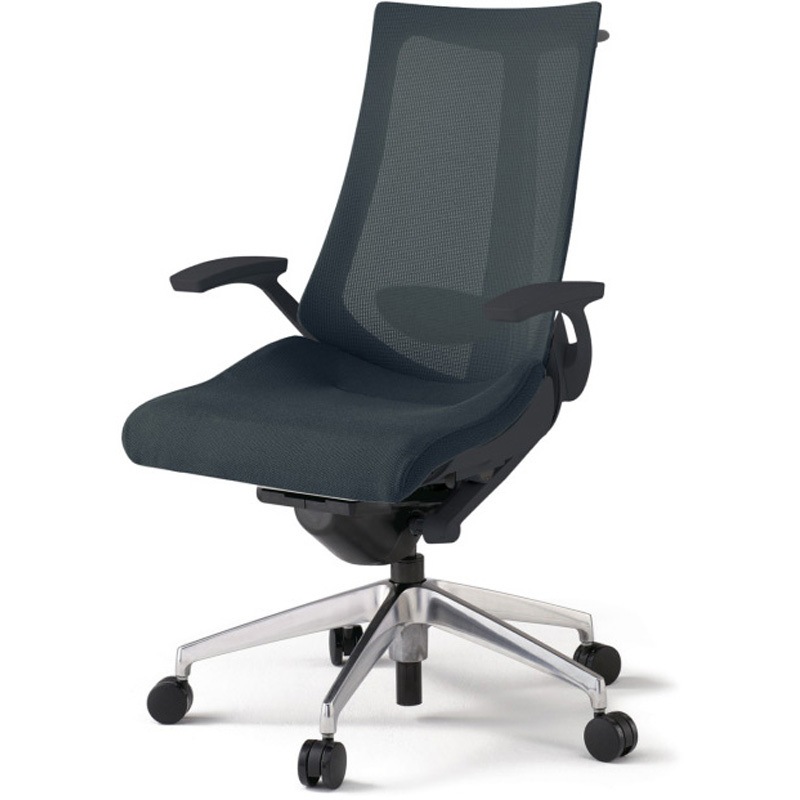 KG-455JVHM-ZTW2 アクトチェア 固定肘 ハンガー ランバーサポート付 アルミミラー脚 メッシュJV ウレタンキャスター<配送時組立サービス付> 1台 イトーキ 【通販モノタロウ】