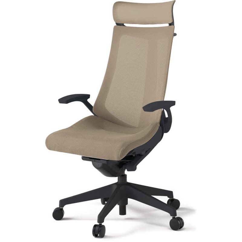 KG-475JVX-T1Y3 アクトチェア エクストラハイバック 固定肘 ハンガー ランバーサポートなし 樹脂脚 メッシュJV ナイロンキャスター<配送時組立サービス付> 1台 イトーキ 【通販モノタロウ】