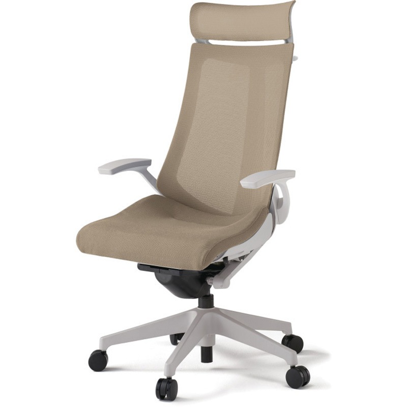 KG-475JVXM-GNY3 アクトチェア エクストラハイバック 固定肘 ハンガー ランバーサポートなし 樹脂脚 メッシュJV ウレタンキャスター<配送時組立サービス付> 1台 イトーキ 【通販モノタロウ】