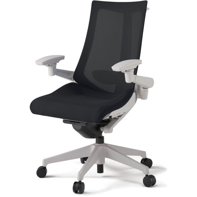 KG-457JVH-GNT1 アクトチェア 可動肘 ハンガー ランバーサポート付 樹脂脚 メッシュJV ナイロンキャスター<配送時組立サービス付> 1台 イトーキ 【通販モノタロウ】