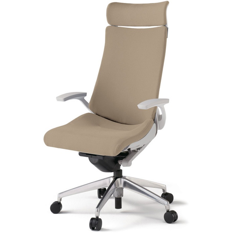 KG-435PSE-ZNY3 アクトチェア エクストラハイバック 固定肘 ランバーサポートなし アルミミラー脚 クロスPS ナイロンキャスター<配送時組立サービス付> 1台 イトーキ 【通販モノタロウ】